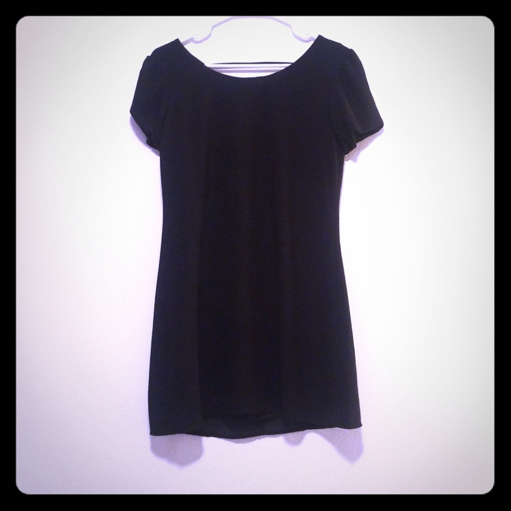 Little black flowy dress